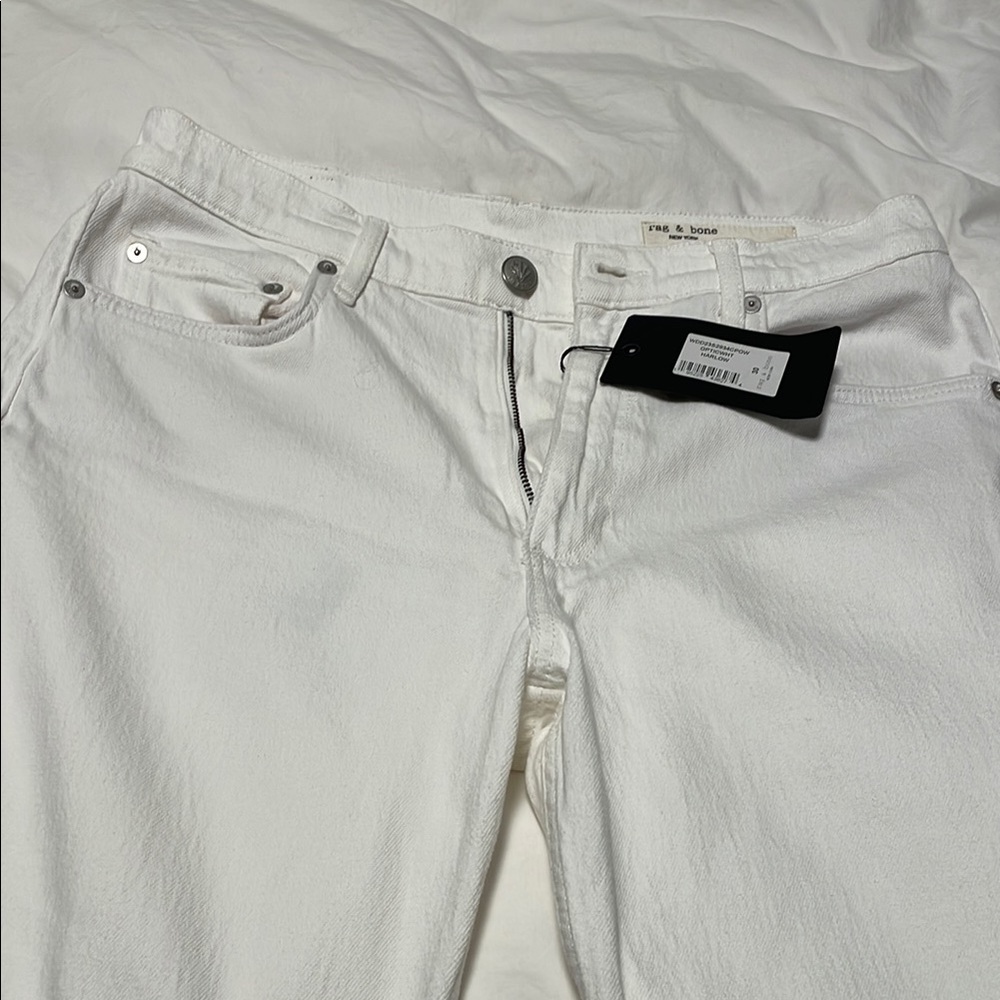 Rag & Bone White Straight Leg Jeans size 30